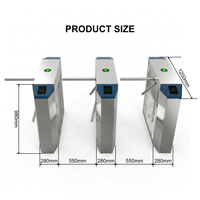 Torniquete Trípode de Acero Inoxidable, Puerta de Seguridad con Código QR, Control de Acceso por Tarjeta RFID, Certificado CE, IP54, para Sistema de Entrada de Peatones
