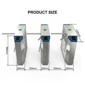 Tourniquets en acier inoxydable, tourniquet trépied, contrôle d'accès par carte RFID, anti-collision, moteur sans balais bidirectionnel, IP54, portail de sécurité - Product Image 4