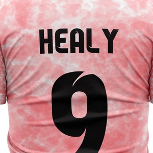 เสื้อฟุตบอลของผู้ชายสีดำสีขาวเสื้อฟุตบอลโพลีเอสเตอร์แบบ100% - Product Image 6