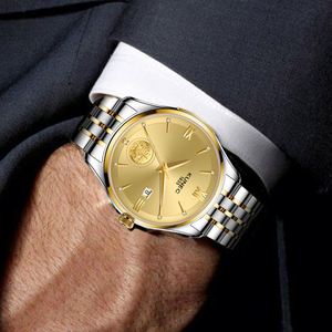 Montre pour homme haut de gamme, personnalisée, avec cadran à fenêtre calendrier, mouvement suisse, style business et mode. - Product Image 6