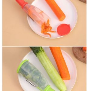 Éplucheur ménager multifonctionnel en acier inoxydable 3 en 1 avec boîte de rangement Éplucheur de fruits et légumes - Product Image 6