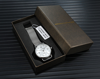 Montres mécaniques de luxe pour homme, fines, à remontage manuel, avec réserve de marche, bracelet en maille, en acier inoxydable doré, fabrication OEM par des fabricants chinois.
