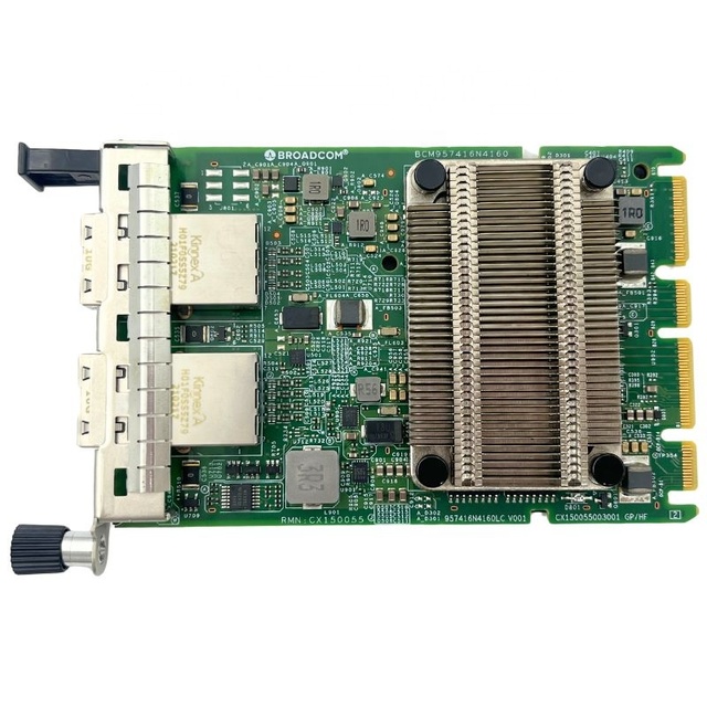 Dual Port 10GBASE-T PCIe 3.0 X8 Ethernet Network Interface Card with BCM957416N4160C for Server External Wired Application