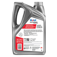Huile moteur entièrement synthétique Mobil High Mileage 5W-30 ILSAC GF-6A API SP anti-usure 5 quarts 4,73 L automobile fabriquée aux États-Unis
