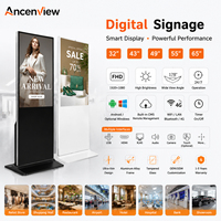 HD Floor Standing 43 Inch LCD Display Advertising Screen with Animation for Shopping Mall and Public Areas Digital Signage