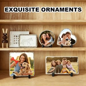 Wholesale Customized Shape Sublimation Blanks Rock Stone Photo Slate Sublimation High Quality Stone <b>Picture</b> <b>Frame</b> - Product Image 3