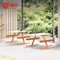MINYI PANCA Combinaison table et chaise de cafétéria durable de haute qualité au design moderne pour les salles à manger des écoles et des hôtels Ensemble pour 4 personnes