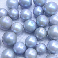 Perles d'eau douce Edison rondes teintées 2A 12-13mm, noir paon, dorées multicolores, texture naturelle, perles en vrac pour pendentif, boucles d'oreilles