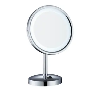 Beelee منضدية جانب واحد 3X LED مضاءة الغرور المكبرة مرآة لوضع مساحيق التجميل على الوقوف