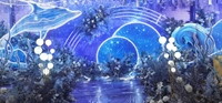 Marineblaue Perlenbesetzte Acryl-Platzteller Runde Platzteller für Esszimmer & Servieren Empfangstisch Dinner