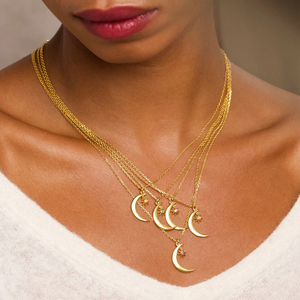 CANNER 2023 S925 Plata de Ley para Mujer, Estilo Ins, Collar con Colgante de Estrella y Luna con 12 Piedras de Nacimiento 5A CZ, Regalos de Joyería - Product Image 6