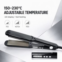 Fer à lisser professionnel en titane pour salon de coiffure, fer à onduler et à friser, vente en gros d'usine