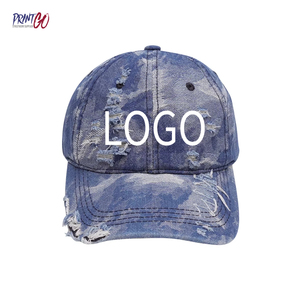 Cappello da Baseball da uomo in cotone nero blu grigio con effetto lavato personalizzabile - Product Image 2
