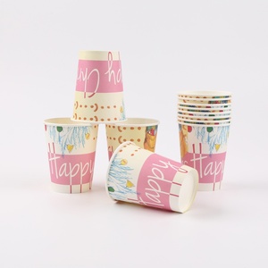 Túi Lưu Trữ Màu hồng 9oz, Cốc Giấy dùng một lần, tốt cho sức khỏe, thân thiện với môi trường và chống rò rỉ - Product Image 1