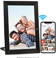 Pro Bingkai Foto Digital 10 ", Bingkai Foto Digital WiFi Layar Sentuh HD 16GB Penyimpanan Rotasi Otomatis Mengirim Foto Video Langsung Di Mana Saja Frameo