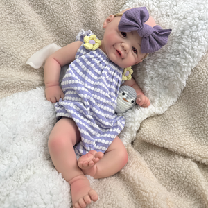 <span class=keywords><strong>Premium</strong></span> Silikon 17'' Reborn Baby Mädchen Realistische Venen-Detaillierte Haut Glatte Hand Neugeborenen-Puppe Kinderbegleiter - Product Image 1