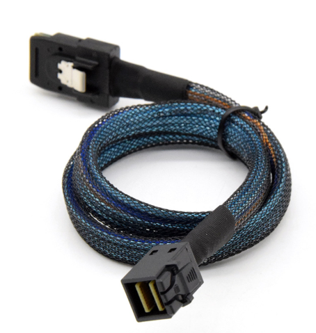 HONPNK Mini SAS HD SFF-8643 to SAS SFF-8087 (36 Pin) Straight Head Server Ethernet Cable with PVC Jacket for Computers