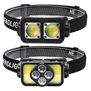 Headlamp Led Rechargeable Type C <b>Battery</b> 1200 MAh White <b>Light</b> Outdoor Fishing Running COB Floodlighting - Product Image 1