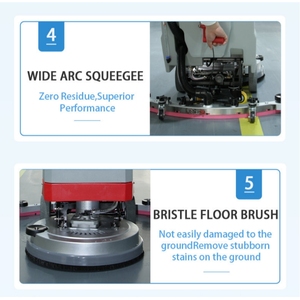 Industrial <b>Walk</b>-Behind Floor Scrubber 24V 100Ah Battery Powered 530mm Cleaning <b>Machine</b> 2200㎡/h for Workshop & Warehouse - Product Image 5