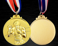 Médailles de boxe personnalisées, médailles sportives pour événements commémoratifs de compétitions, médailles vierges à graver avec logo, trophée