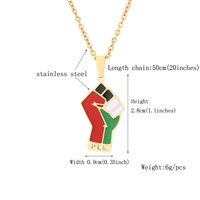 Collier pendentif carte de Palestine avec chaîne à maillons en acier inoxydable bijoux à la mode pour hommes et femmes chaîne de cou drapeau national
