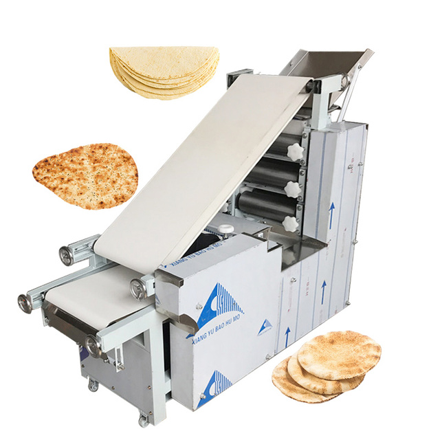 Commercial Fully Automatic Dough Forming Cut Tortilla Paratha Lavash Flat Arabic Naan Pita Bread Roti Maker Machine Motor