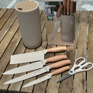 Set <span class=keywords><strong>di</strong></span> 6 <span class=keywords><strong>Coltelli</strong></span> in Acciaio Inossidabile Color Kaki per <span class=keywords><strong>Cucina</strong></span> Domestica e Ristorante - Product Image 5
