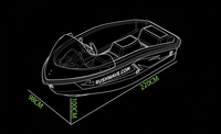 Mini jet ski électrique RUSH WAVE, deux places, haute vitesse 50 km/h, embarcation nautique
