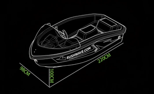 Mini <span class=keywords><strong>jet</strong></span> <span class=keywords><strong>ski</strong></span> électrique RUSH WAVE, deux places, haute vitesse 50 km/h, embarcation nautique - Product Image 6
