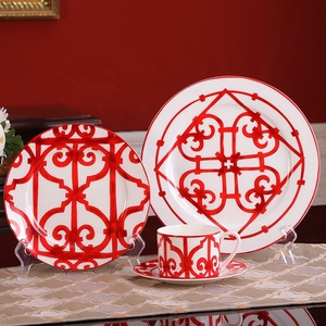 Juego de vajilla de porcelana de cerámica para cocina, platos y tazas occidentales, vajilla para carne, juego de vajilla de porcelana fina, caja de regalo minimalista - Product Image 5