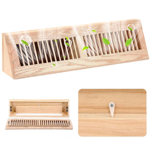 Wooden <b>Heating</b> Vent Cover <b>Log</b> Style Natural Wood Easy Installation Floor Air Outlet Decorative Cover - Product Image 5