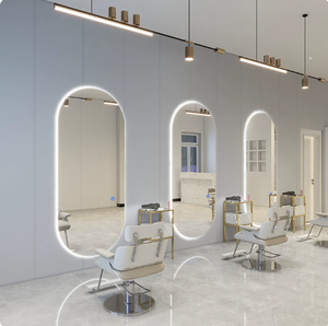 Miroir Mural LED de Luxe Moderne pour Salon, avec Commande Tactile et Lumière Dimmable, Personnalisable pour Salon de Coiffure - Offre Spéciale - Product Image 6