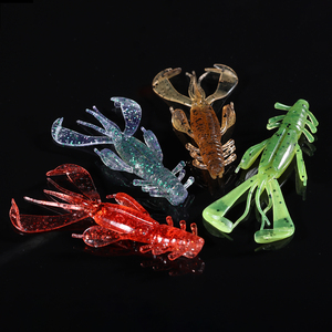 Leurre de pêche bicolore Spinpoler 65mm, crevette souple, appât artificiel en plastique <span class=keywords><strong>pour</strong></span> pêche légère, crevettes artificielles, matériel de pêche <span class=keywords><strong>pour</strong></span> achigan et <span class=keywords><strong>truite</strong></span> - Product Image 6