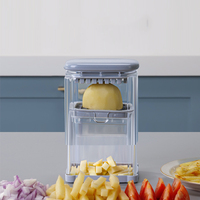 Hachoir manuel multifonction en plastique avec lames en acier inoxydable de haute qualité, coupe-légumes, coupe-pommes de terre pour frites