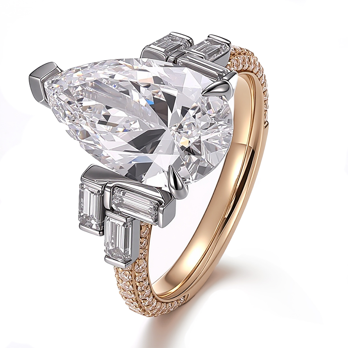 แหวนเพชรแล็บทองแท้ 18k