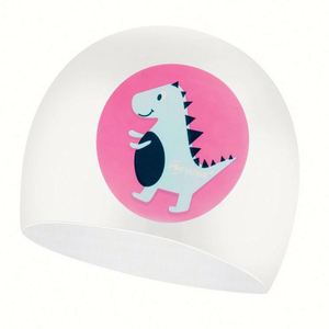 Bonnet de bain en silicone haute élasticité 50-65g, design dessin animé, forme et couleur personnalisées, logo OEM, certifié ROHS, pour enfants, USA - Product Image 3
