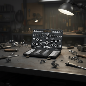 Jeu de tarauds et filières métriques 110 pièces M2-M18, revêtement PVD, 62 HRC, pour filetage externe, outils d'usinage - Product Image 2