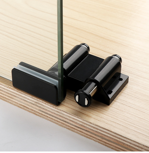 Moderno Aço Inoxidável Preto Pé U Clipe Duplo Único Toque Magnético Dobradiça Porta Armário - Product Image 4