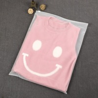 Sacs d'emballage pour vêtements en PE transparent givré épaissi réutilisables avec fermeture éclair pour T-shirts, vêtements pour enfants, sous-vêtements, chaussettes, rangement