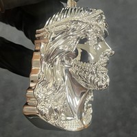 Pendentif Hip-Hop Personnalisé en Argent S925, Test Diamant Approuvé, Coupe Excellente, Diamant Moissanite VVS, Pendentif Jésus 3D