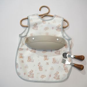 Bavoirs imperméables pour bébé Les bavoirs en tissu de <span class=keywords><strong>silicone</strong></span> ne blessent pas la peau Bavoirs pour bébé adultes respirants faciles à nettoyer - Product Image 3