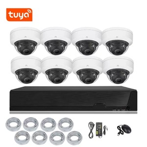 투야 CCTV 카메라 키트 IP 카메라 내장 마이크 인간 및 차량 감지 4 8 채널 세트 4mp 6mp 8mp AI <span class=keywords><strong>NVR</strong></span> <span class=keywords><strong>POE</strong></span> 카메라 키트 - Product Image 2