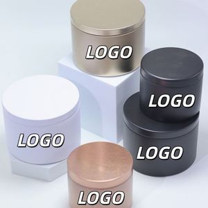 2oz 4oz 6oz 8oz 10oz 16oz <b>Tin</b> Cans for Candles with Lid Factory Custom Logo <b>Tin</b> Box Matte Black Containers Metal Candle <b>Tins</b> - Product Image 1