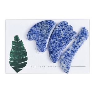 <span class=keywords><strong>Kit</strong></span> professionali per la cura della pelle Sodalite blu 3 in 1 Gua Sha con scatola Gua Sha blu scuro Gua Sha Set <span class=keywords><strong>Kit</strong></span> viso - Product Image 3