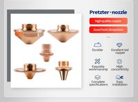 Accessoires pour machine de découpe laser à fibre, tête laser en cuivre monocouche/bicouche pour découpe de métaux, nouveauté