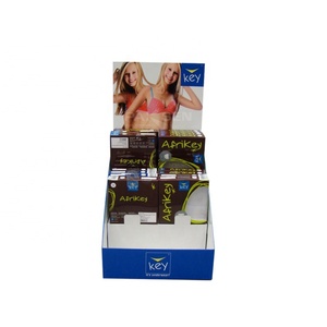 Wholesale Custom Foldable Eco-Friendly Cardboard <b>Counter</b> Top Display Rack for POP Corrugated Underwear Rack - Product Image 3