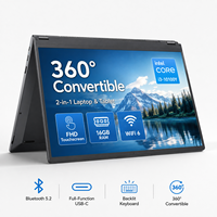 Ordinateur portable tactile 15,6 pouces Intel Core i3-10100Y 16 Go de RAM 256 Go SSD WiFi 6 2-en-1 convertible Fournisseur OEM ODM personnalisé