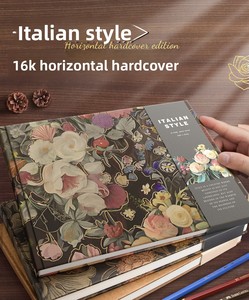 Carnet à couverture rigide 16K de style italien rétro artistique, papier vierge, cadeau haut de gamme pour étudiant - Product Image 2