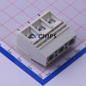 KFA-1016-10.16-3P Screw Terminal Block Through hole Component (THT),P=10.16mm Connector 1x3P 10.16mm Gray Through Hole - Product Image 1