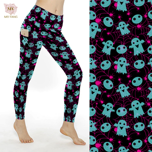 Leggings personnalisés Meiyang pour femmes avec poches, leggings <span class=keywords><strong>de</strong></span> <span class=keywords><strong>sport</strong></span> pour femmes doux comme du beurre, leggings imprimés pour Halloween, leggings <span class=keywords><strong>de</strong></span> créateur imprimés - Product Image 1